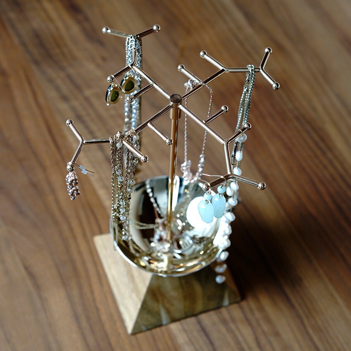 Paisley Jewelry Display Stand, Gold