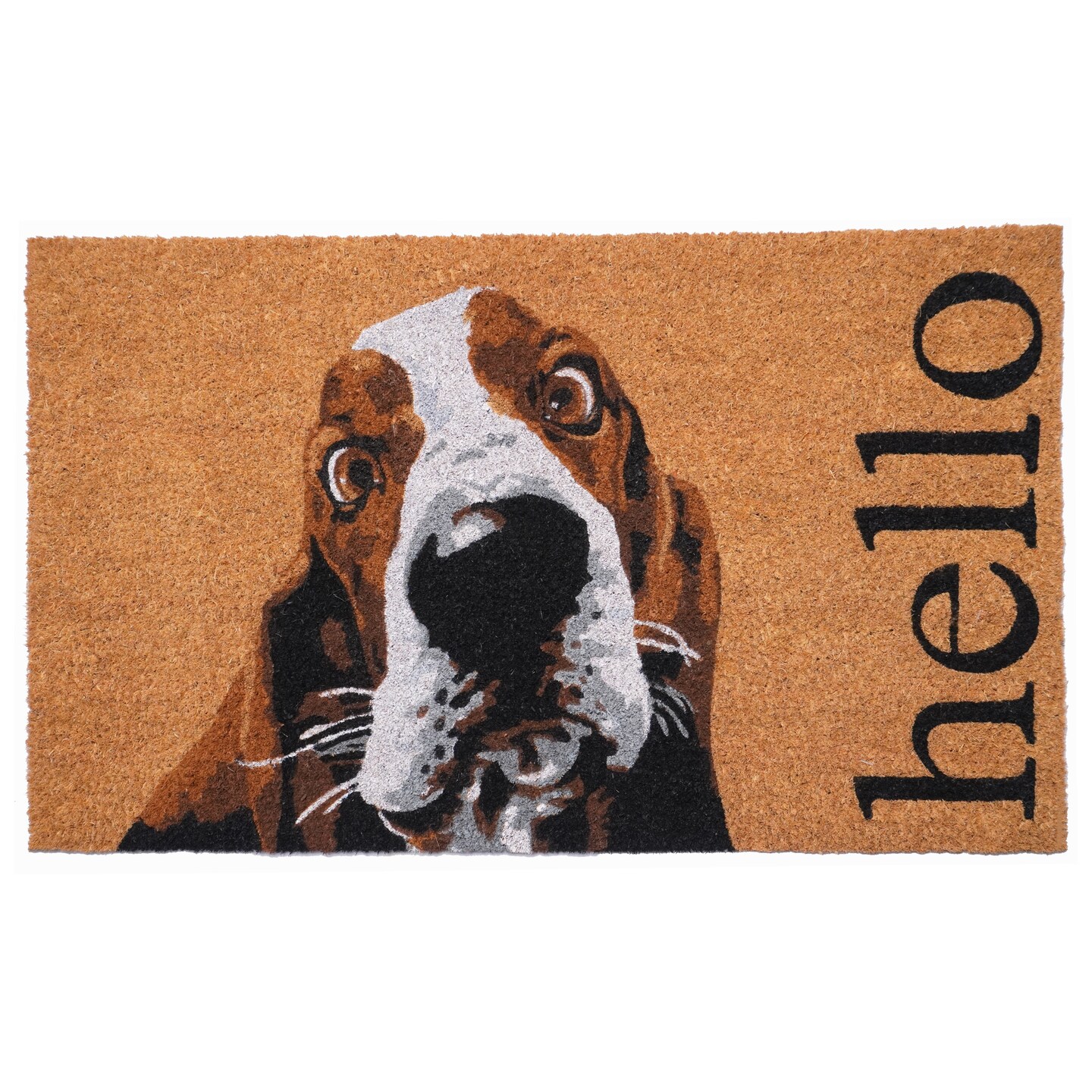 Calloway Mills Brown/White Basset Hound Doormat