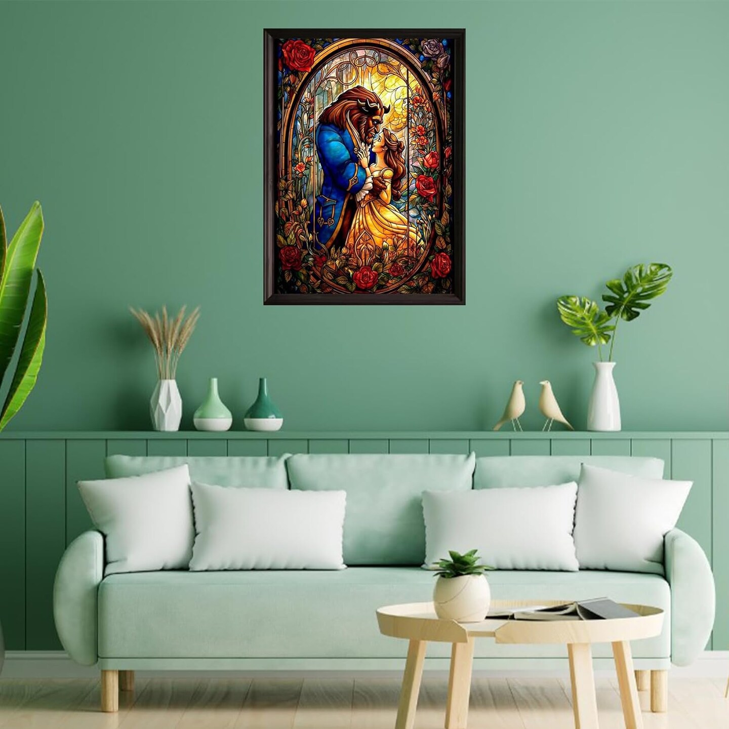 Attractive Beauty And The Beast Diamond Painting