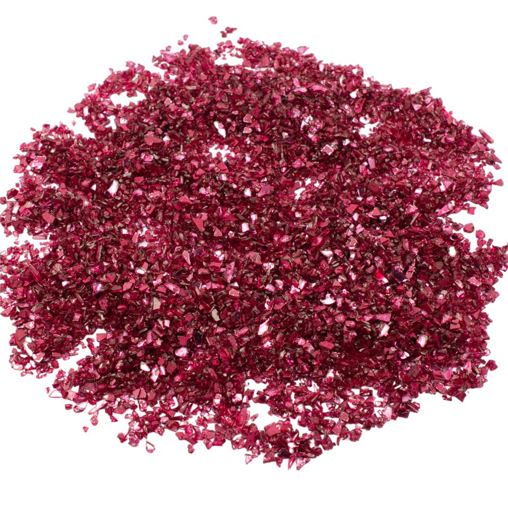 Ruby Red Reflective Crushed Glass