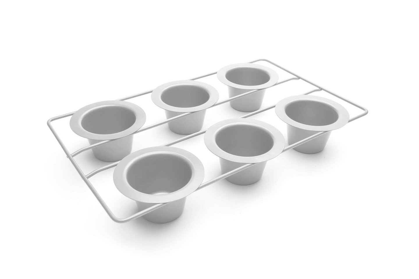 Metallic Stainless Steel Popover Pan, 6 Cup