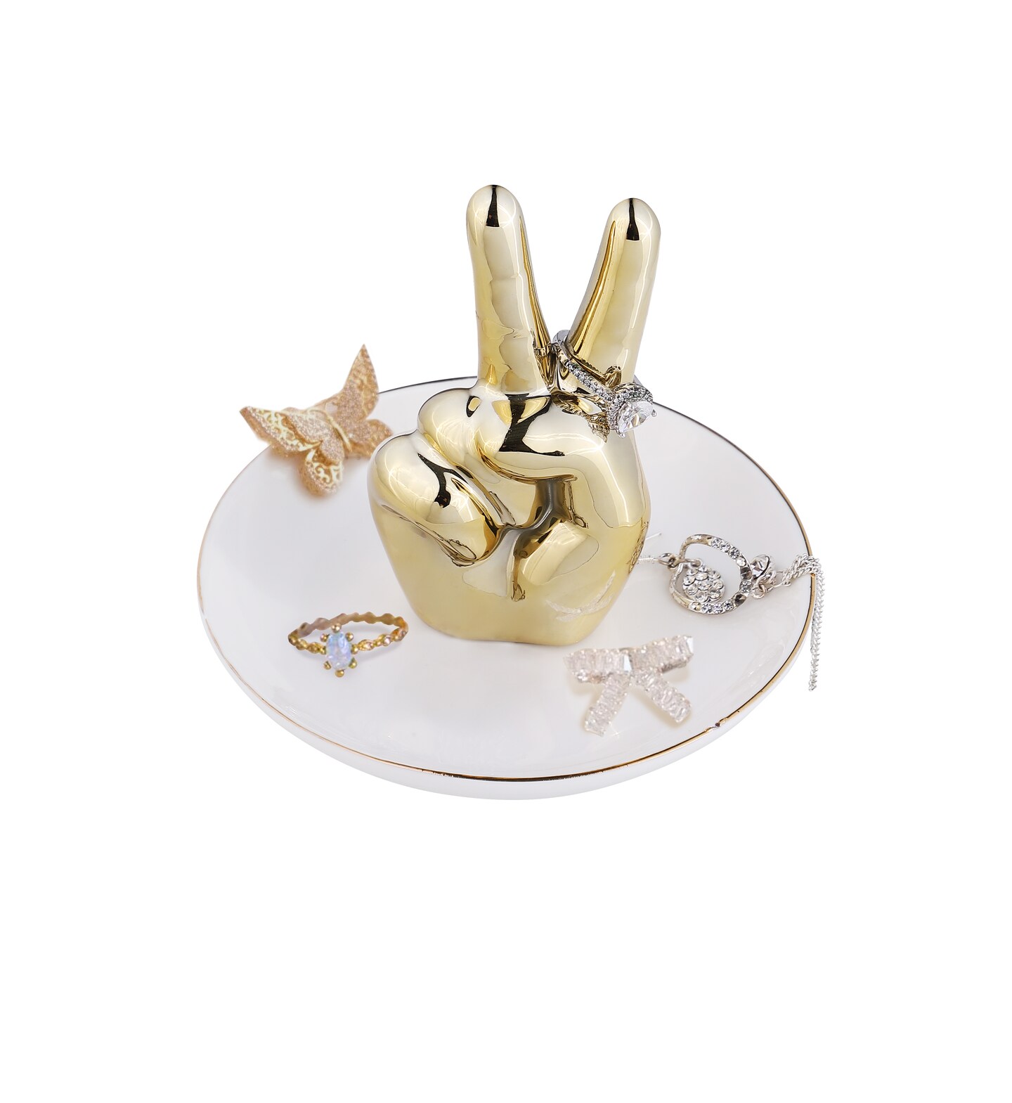 Mara Jewelry Holder Tray, Gold