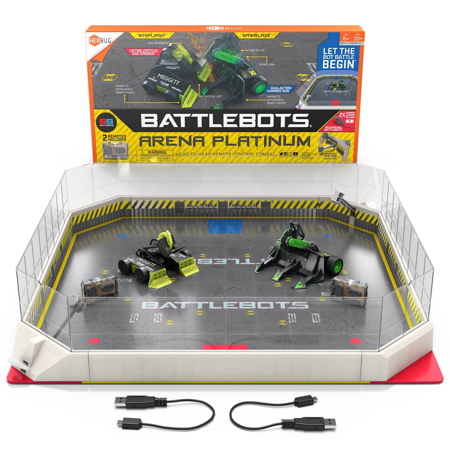 HEXBUG BattleBots Arena Platinum - Multiplayer Remote Control Robot Toy for Kids - for Boys and Girls Ages 8 and Up