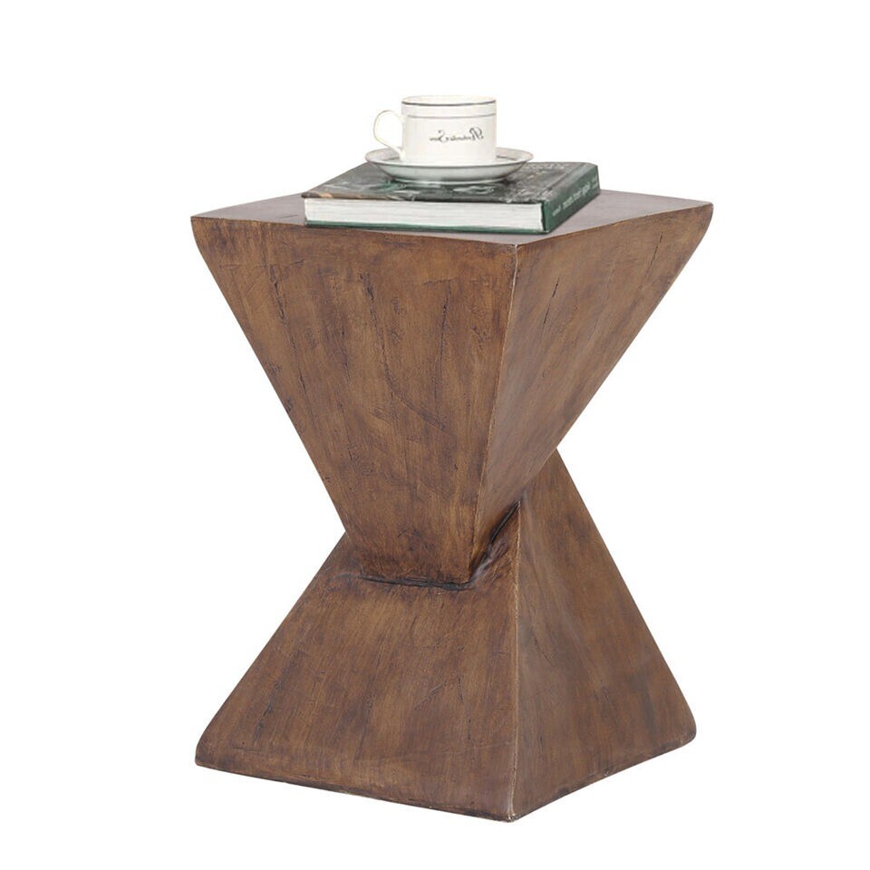 Modern Decorative Concrete Accent Table Heavy Duty Garden Patio Stool Side Table