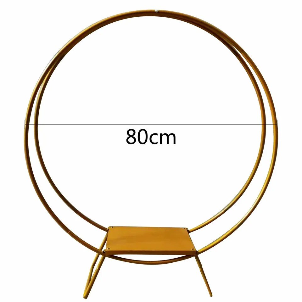 Wedding Cake Flower Stand Metal Round Floral Hoop Arch Rack Cake Holder