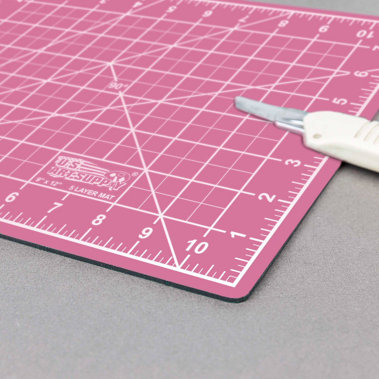 9" x 12" Self-Healing Cutting Mat 5-Ply (2 Pack) - Double-Sided Pink/Blue Craft Mat, Non-Slip Cutting Mats for Crafts, Sewing, Quilting, Scrapbooking