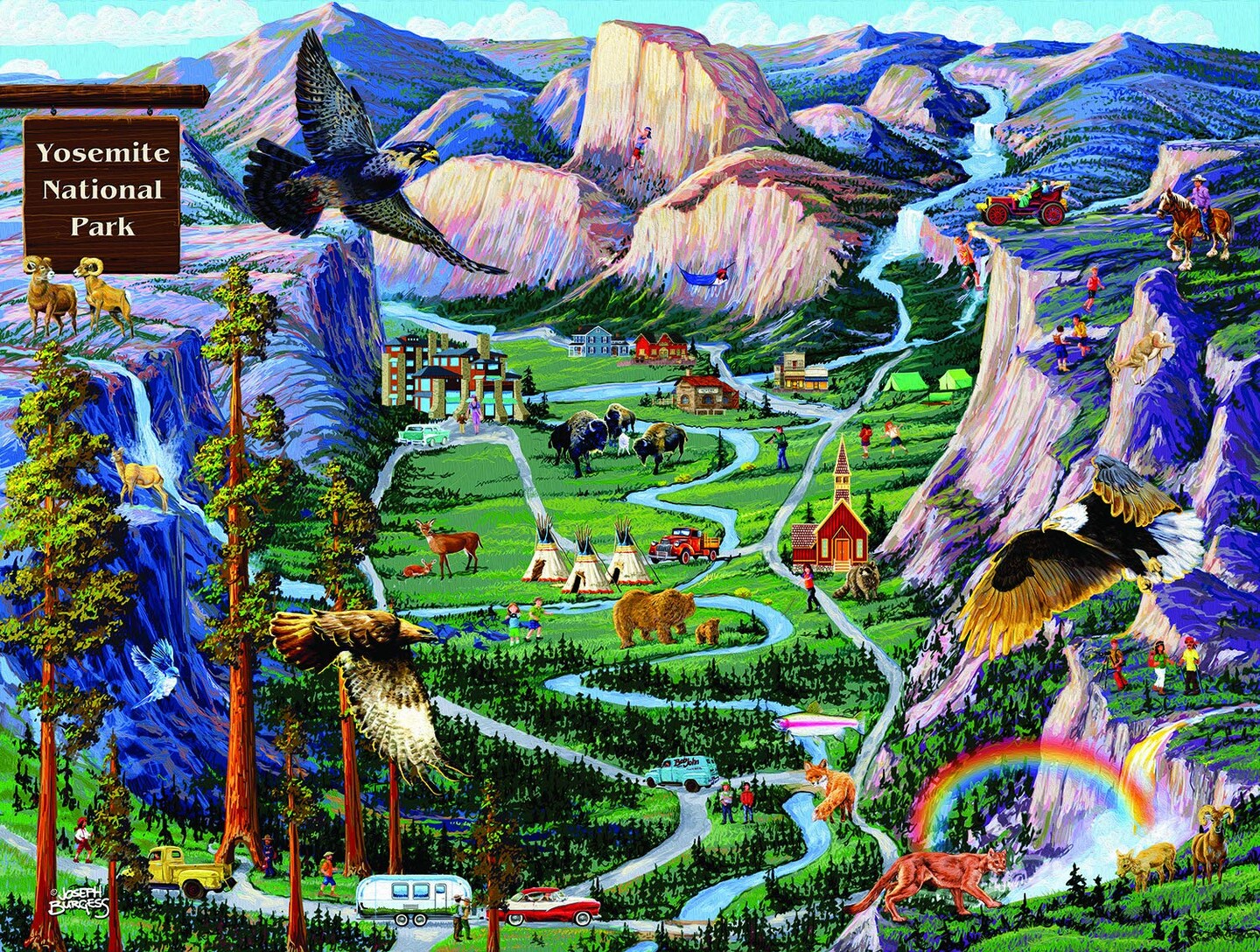 Sunsout Yosemite Adventures 500 pc   Jigsaw Puzzle 38890
