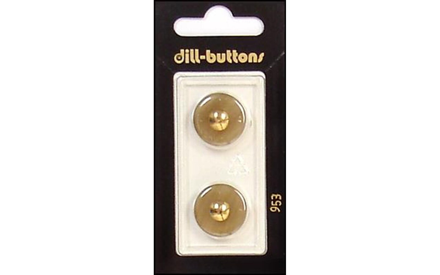Dill Buttons 18mm 2pc Shank Beige/Gold