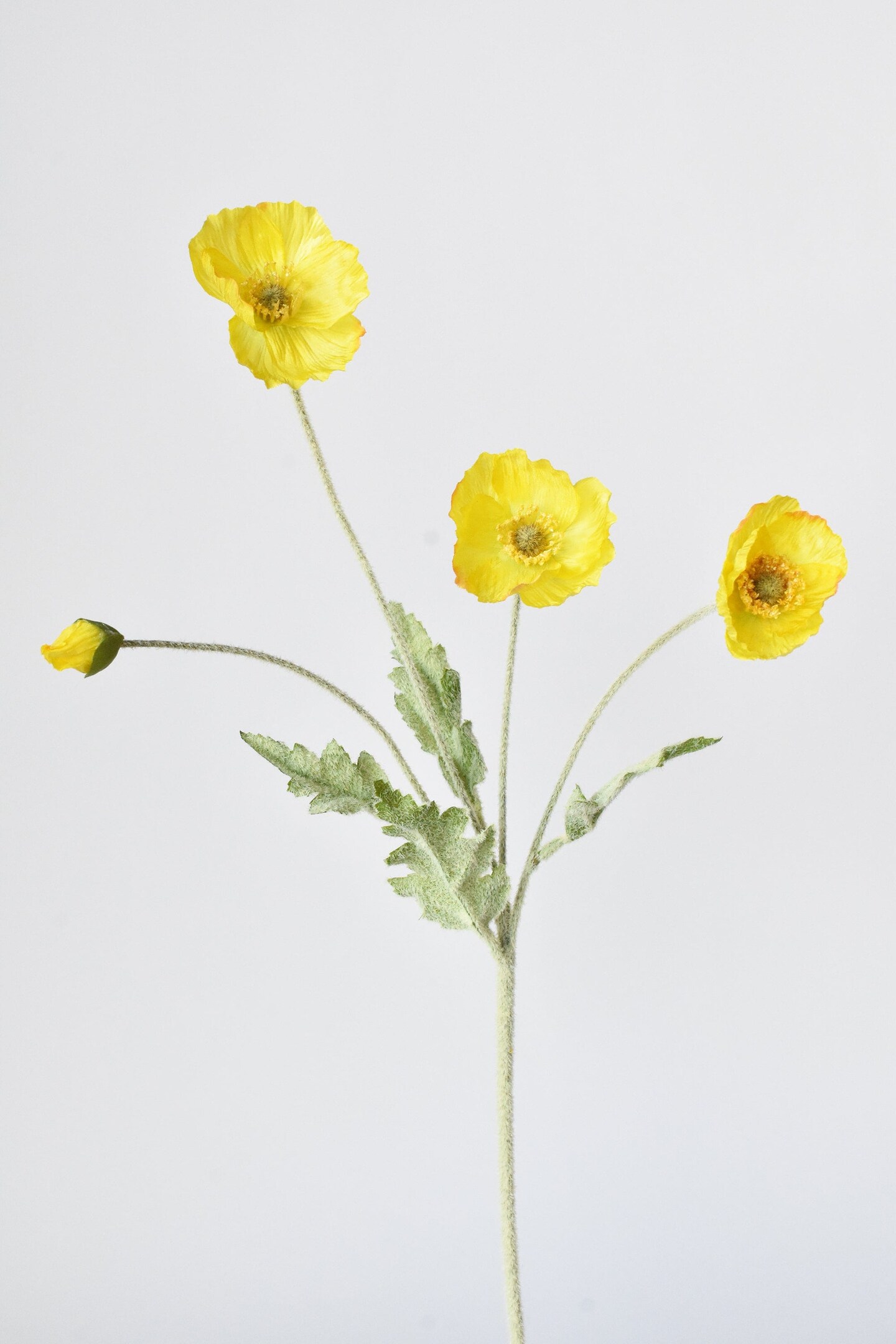 24&#x22; Faux Yellow Poppy Stem