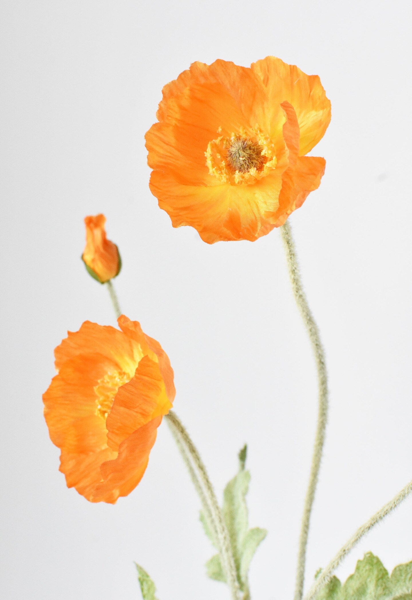 24&#x22; Faux Orange Poppy Stem