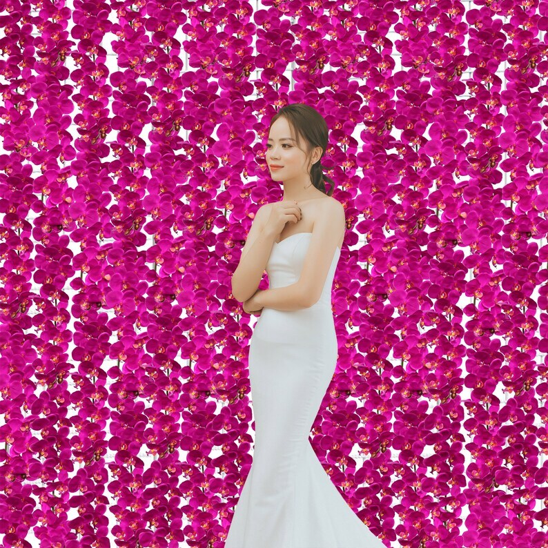 Lifelike 49-Inch Fuschia Artificial Phalaenopsis Orchid - Elegant and Realistic Floral Decor