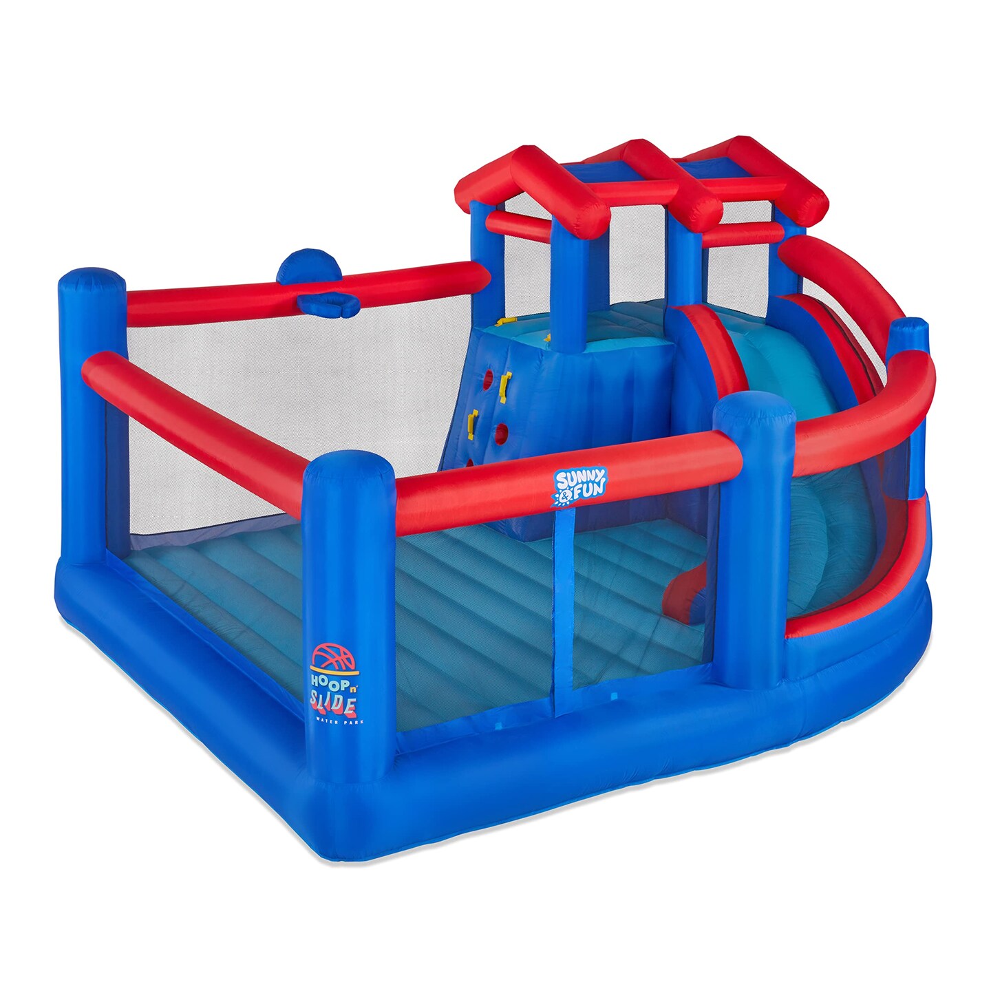 Sunny & Fun Bounce House, Inflatable Bouncy House with Slide with Included Air Pump & Carrying Case