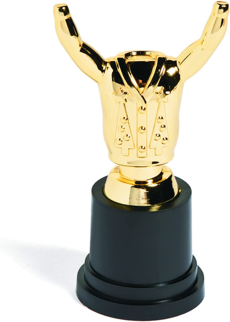 Fun Express Ugly Sweater Costume Trophy for Christmas - 12 Pieces