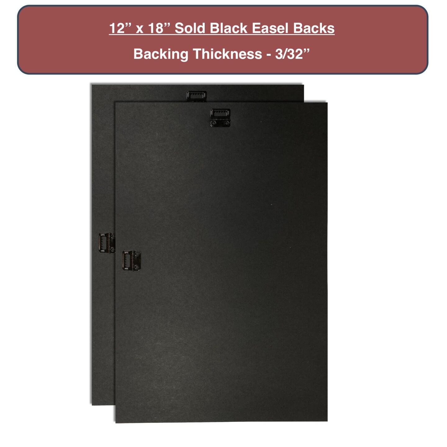 Black Cardboard Hanger Back for Picture Frames, Artwork, and DIY Projects (2 Pack)
