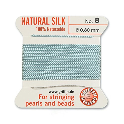 #8 Turquoise Griffin Silk Bead Cord (2 Meters)