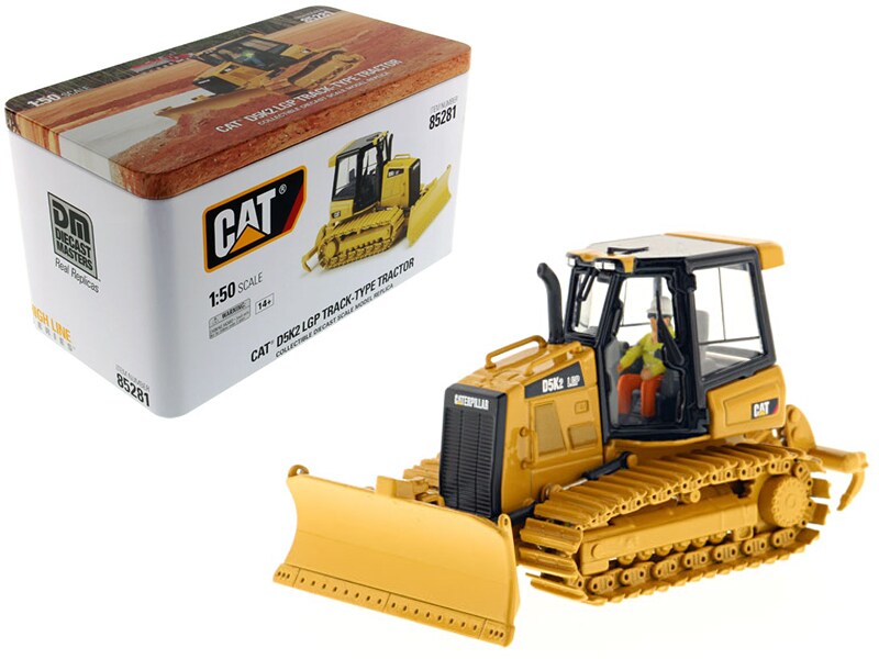 CAT Caterpillar D5K2 LGP Track Type Tractor Dozer with Ripper and Operator &#x22;High Line&#x22; Series 1/50 Diecast Model by Diecast Masters