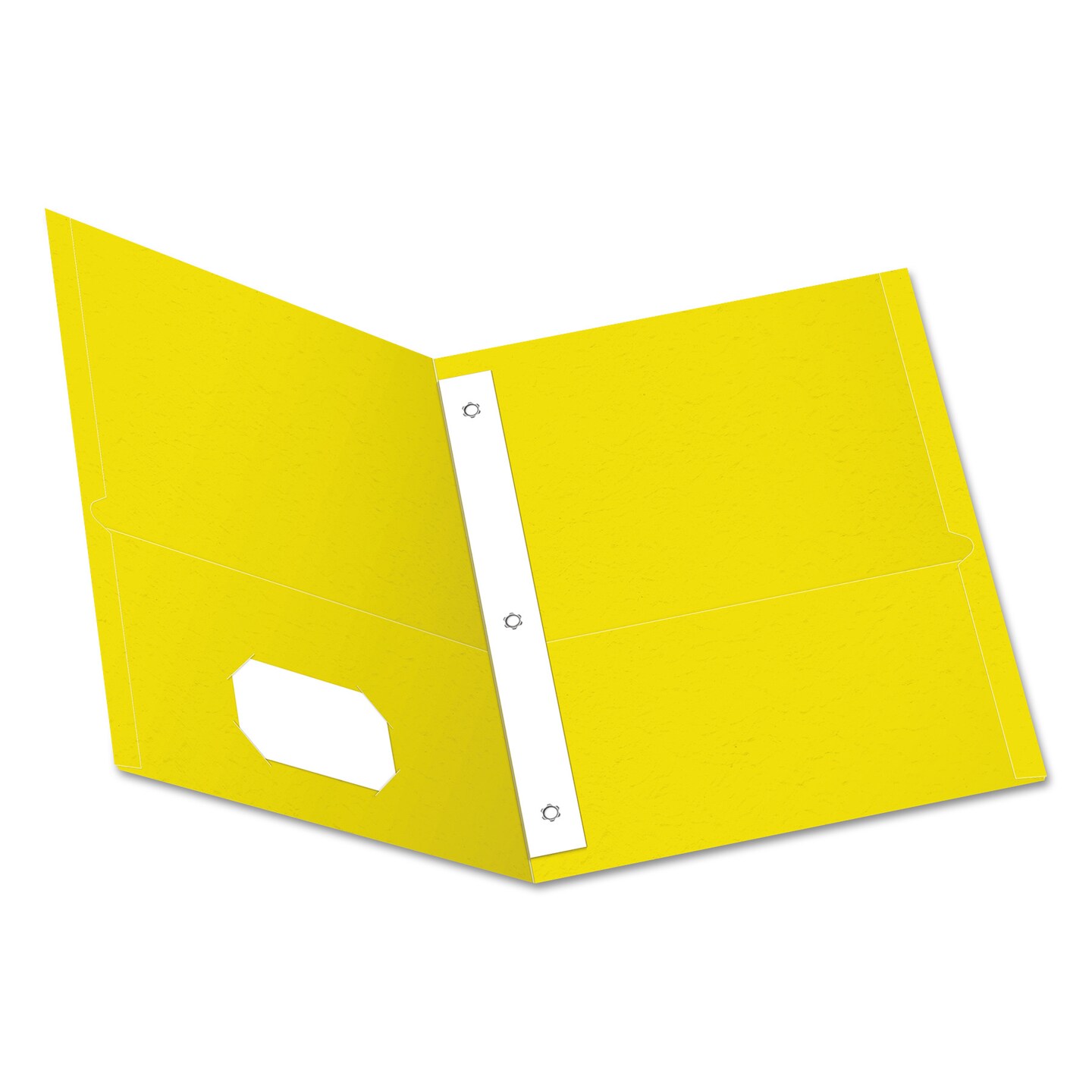 Oxford TwinPocket Folders with 3 Fasteners Letter 1/2 Capacity Yellow