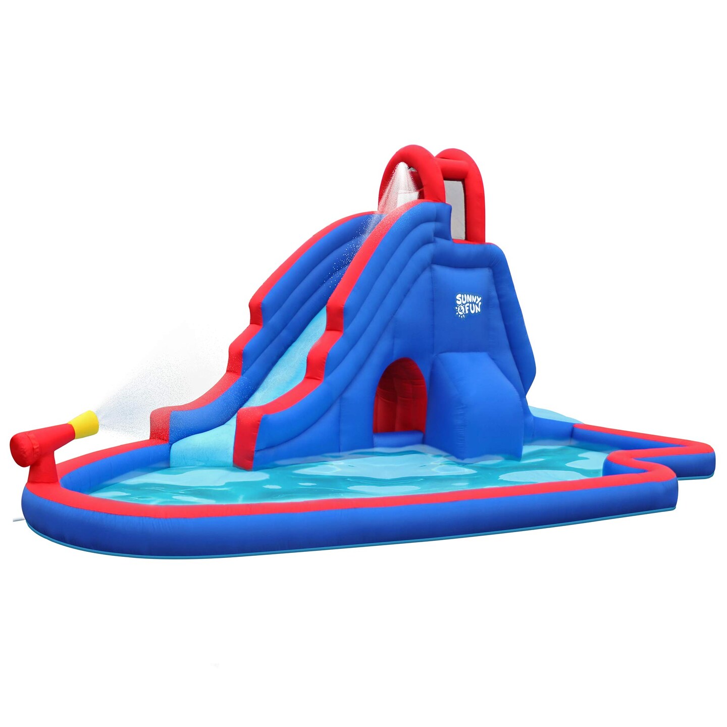 Sunny & Fun Inflatable Kids Backyard Water Slide Park with Splash Pool