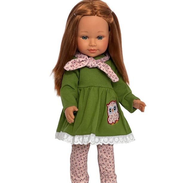 Floral Green Owl Outfit Fits 18 Inch Kennedy and Friends Dolls and All Other 18 Inch Dolls