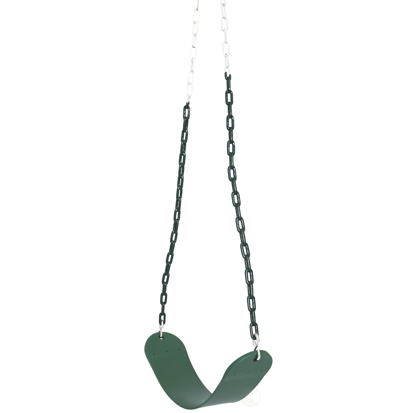 Playberg Heavy Duty Flexible Green Belt Swing with Coated Metal Chain ...