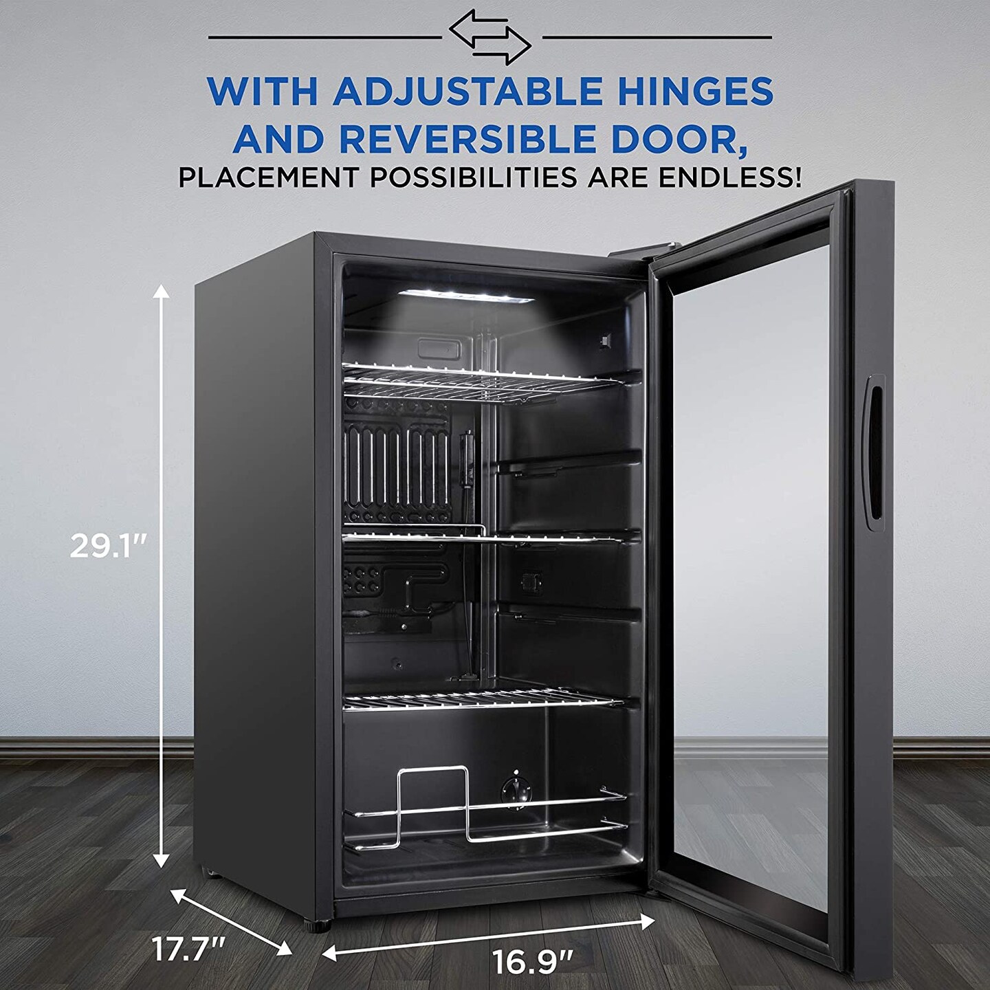 Ivation Beverage Refrigerator Ultra Cool Mini Fridge Beer, Juice Cooler for Home &#x26; Office - Black