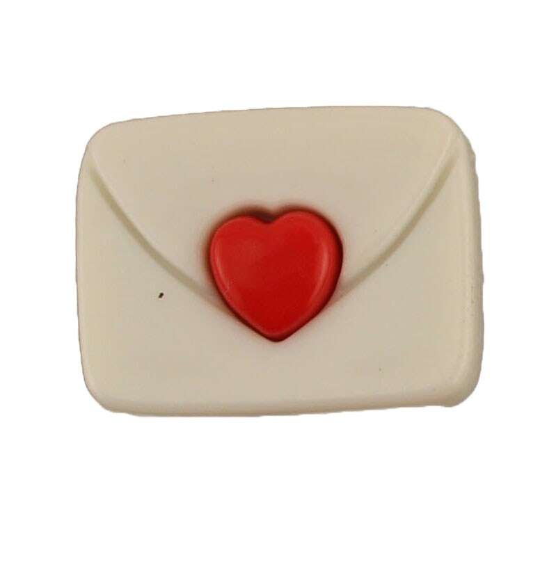 Buttons Galore and More Bulk Buttons - Love Letter - 100 Buttons
