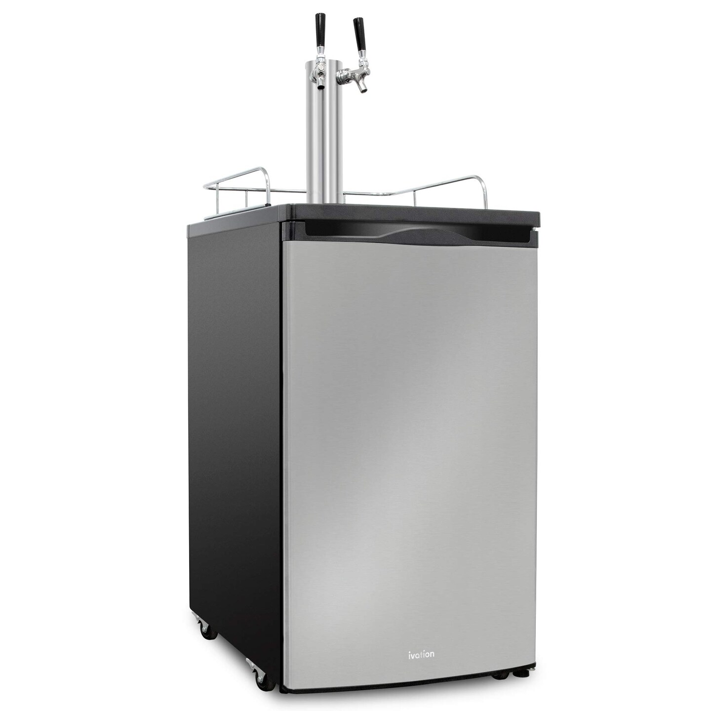Ivation Full Size Kegerator, Dual Tap Draft Beverage Dispenser &#x26; Universal Beer Cooler