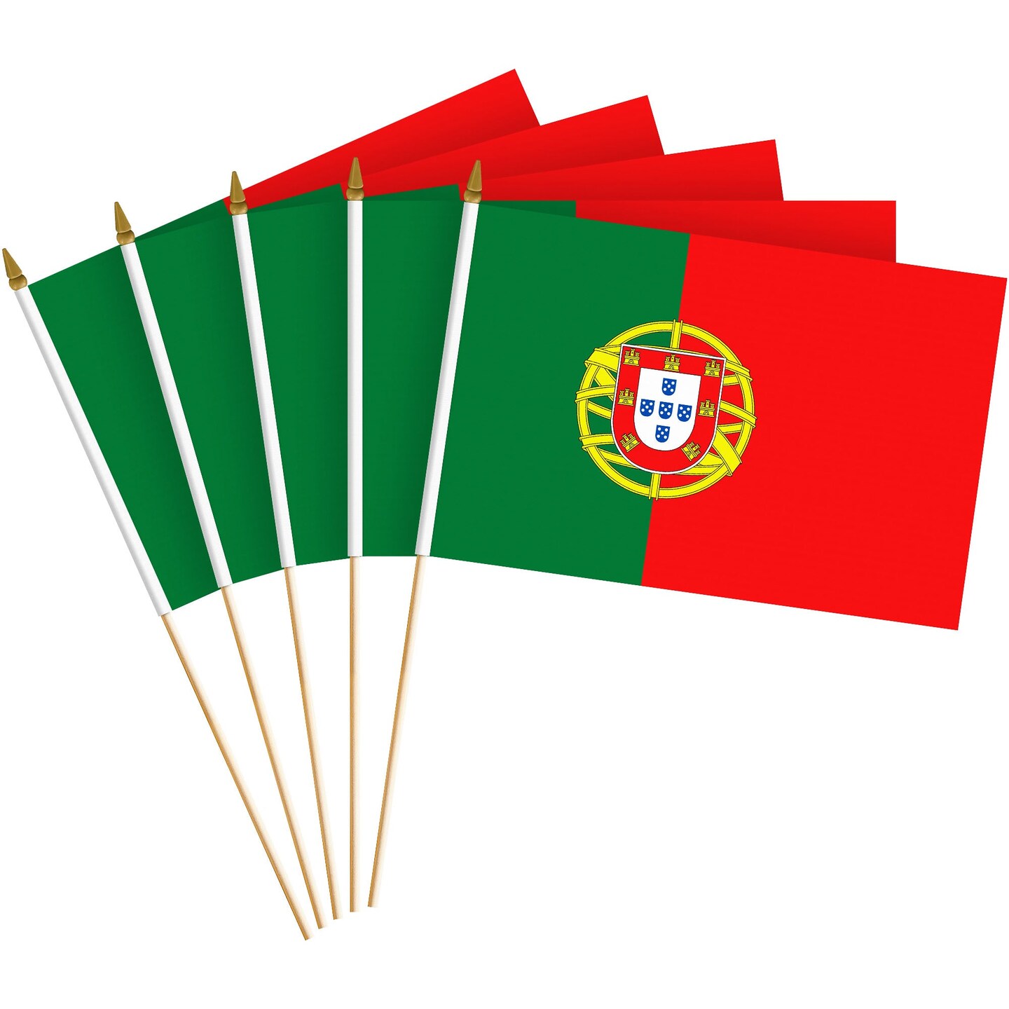 G128 30 Pack Handheld Portugal Portuguese Stick Flags | 8x12 In ...