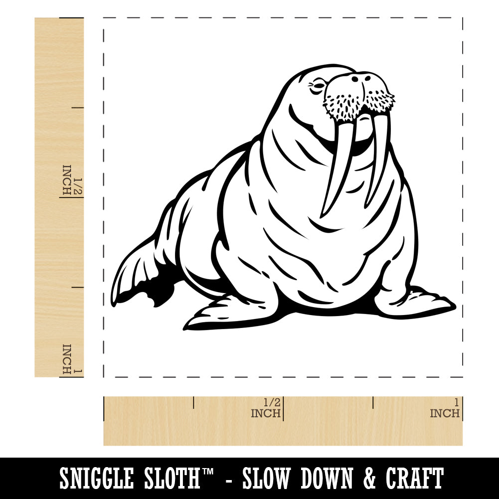 Chubby Pacific Walrus Self-Inking Rubber Stamp Ink Stamper