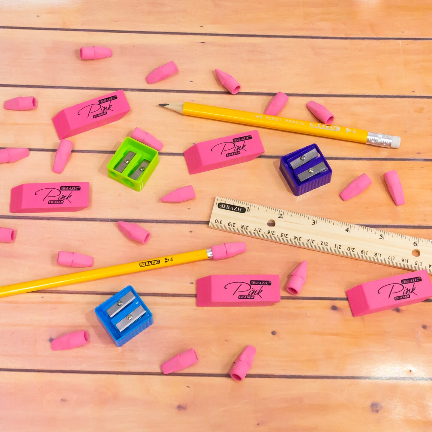 BAZIC Pink Eraser Top (20/Pack)