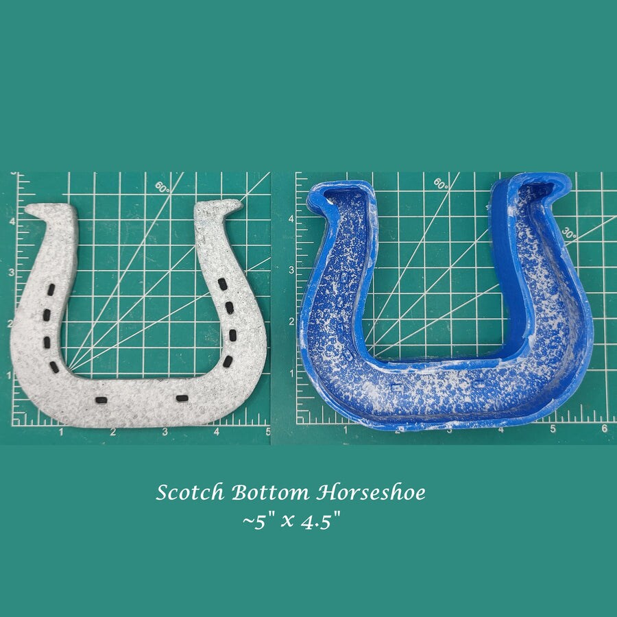 Scotch horseshoe silicone freshie mold