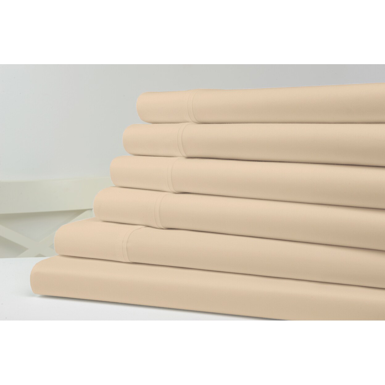 Kathy Ireland 1200 Thread Count Cotton Rich Sheet Set Queen Grey 6 Pieces
