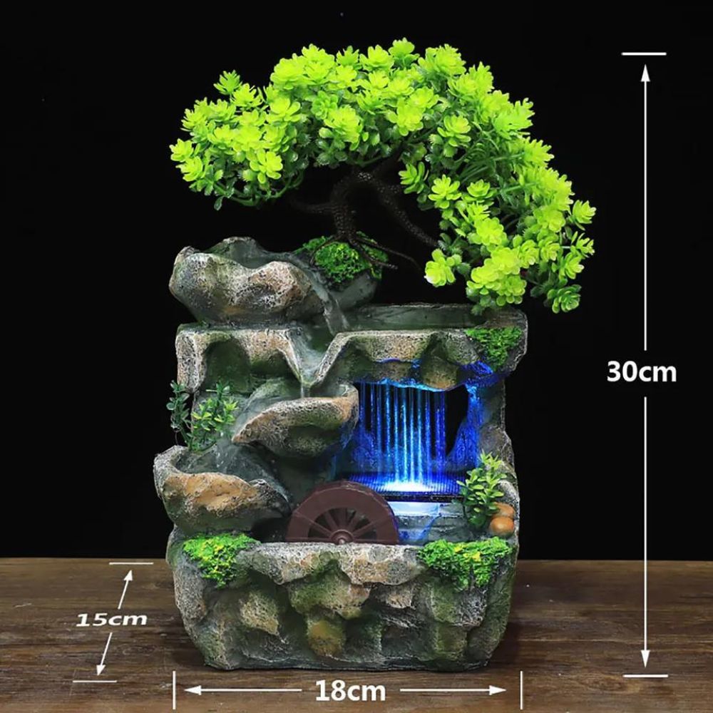 Feng Shui Mini Rockery Desktop Fountain Indoor Desk Decor