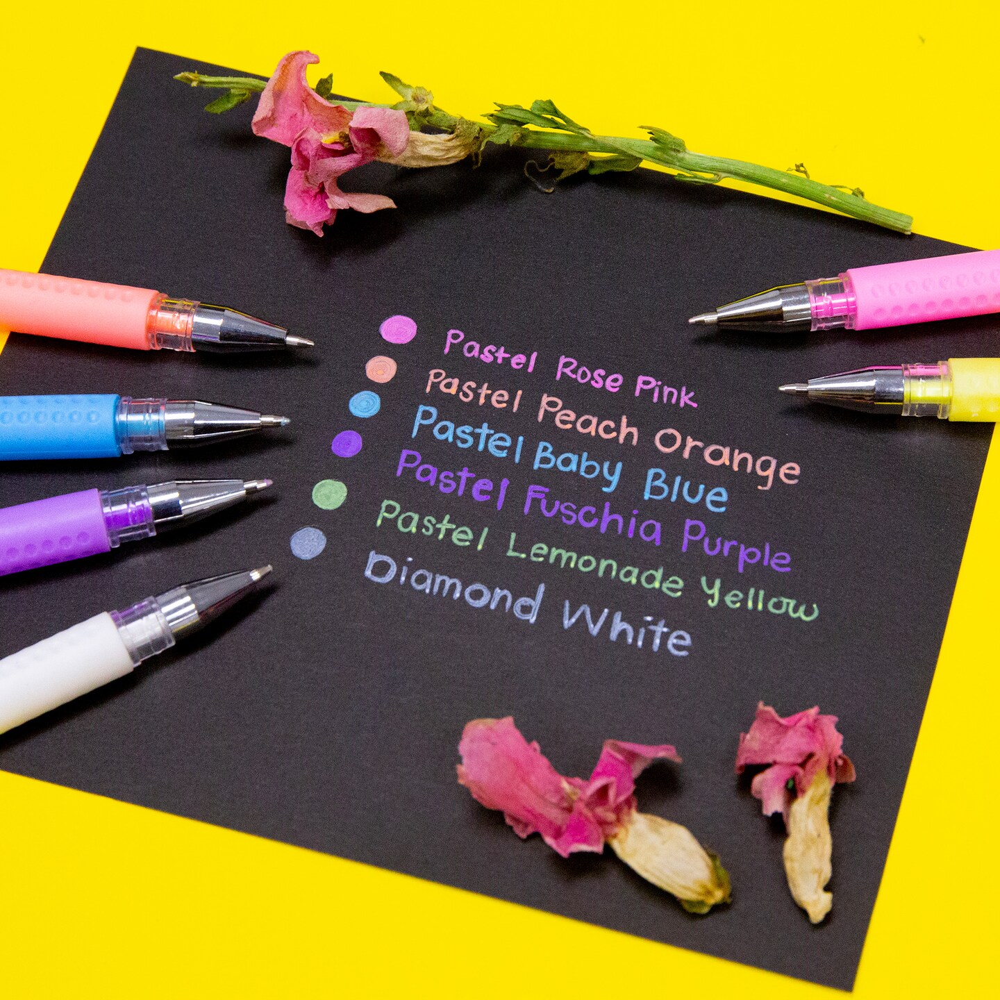 BAZIC Essence Gel Pen 6 Pastel Color w/ Cushion Grip