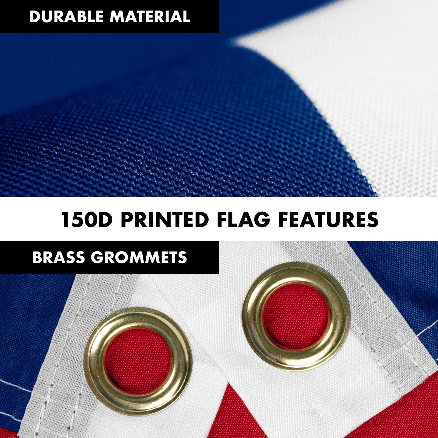 G128 Combo Pack: 6 Feet Tangle Free Spinning Flagpole (Black) North Carolina State Flag 3x5 ft Printed 150D Brass Grommets (Flag Included) Aluminum Flag Pole
