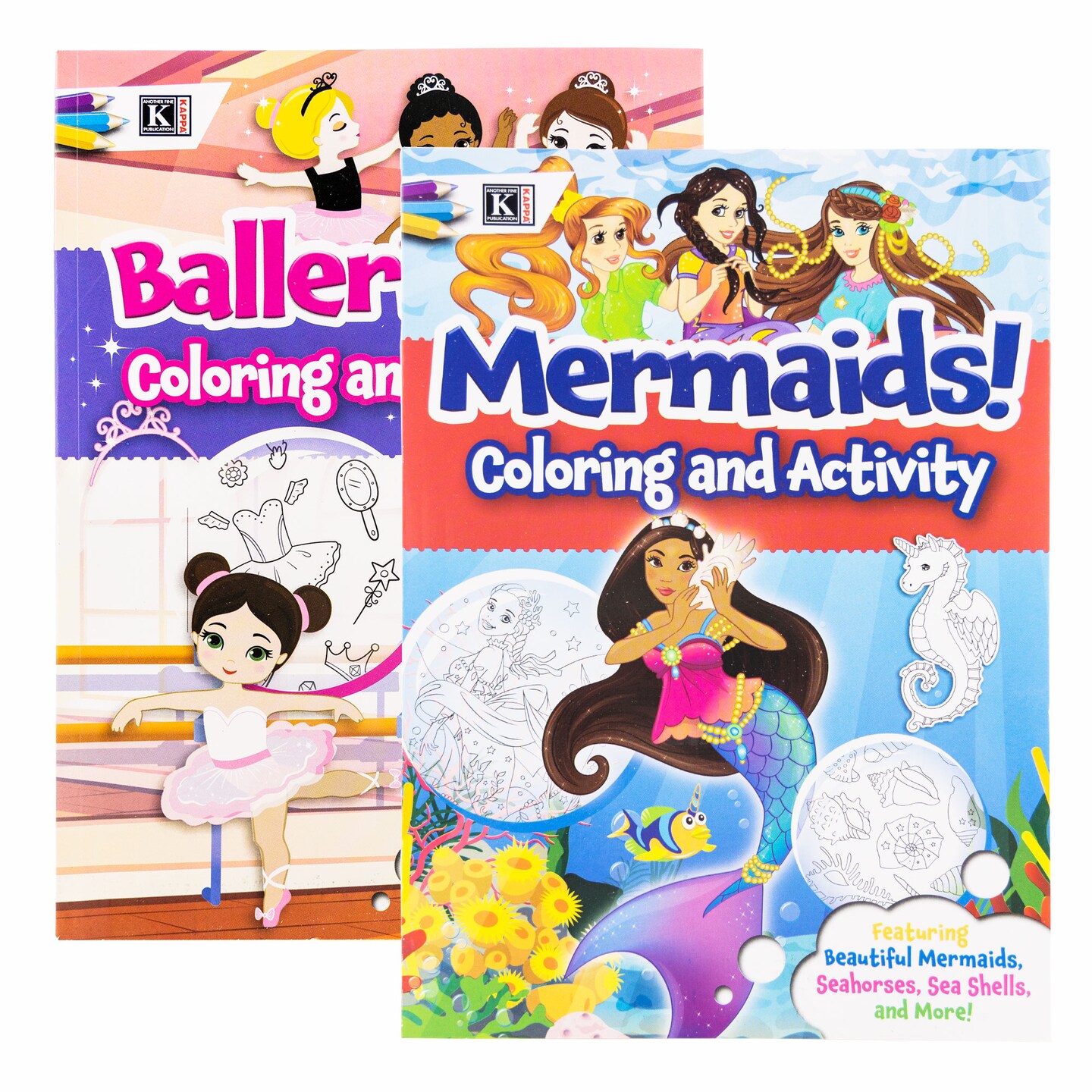 Activity &#x26; Coloring  KAPPA Mermaids &#x26; Ballerinas Book