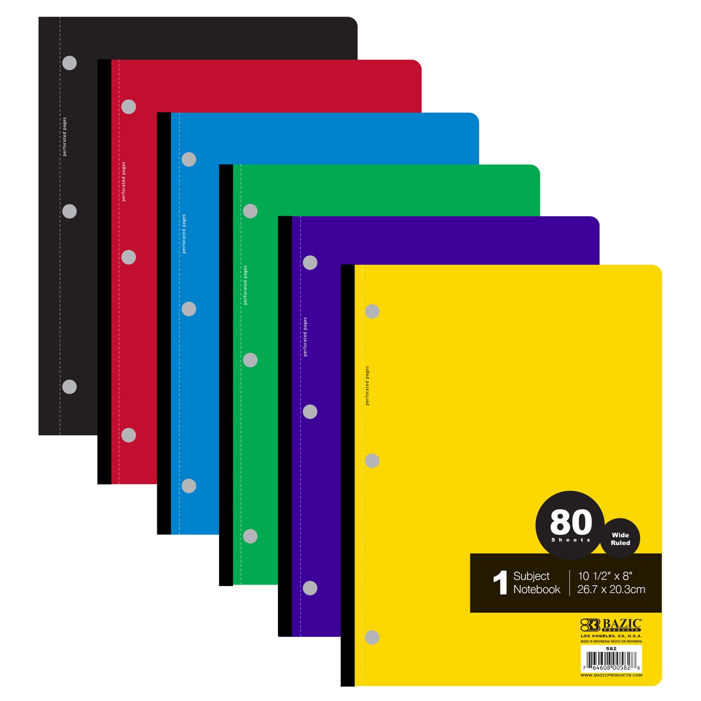 BAZIC Wireless Notebook W/R 1-Subject 80 Ct.