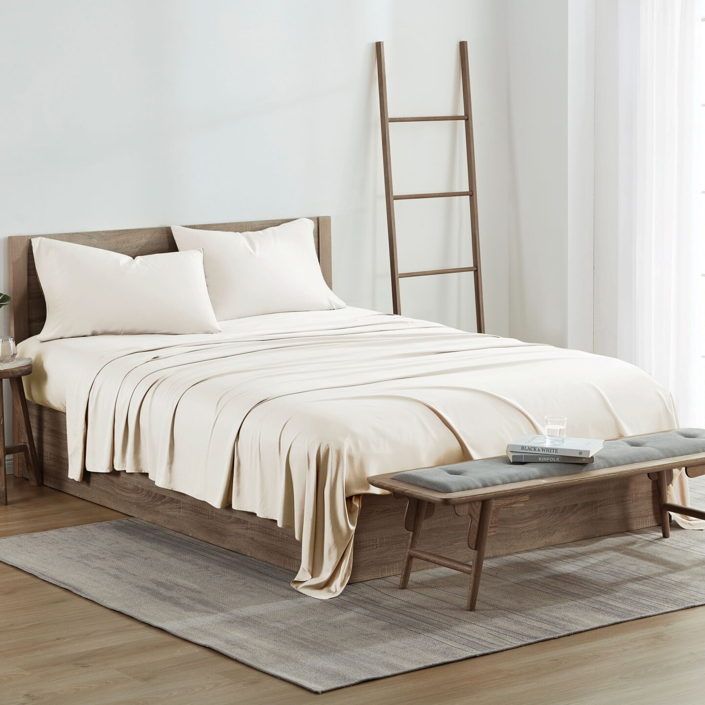 Kathy Ireland 300 Thread Count 100% Bamboo Sheet Set Cooling King