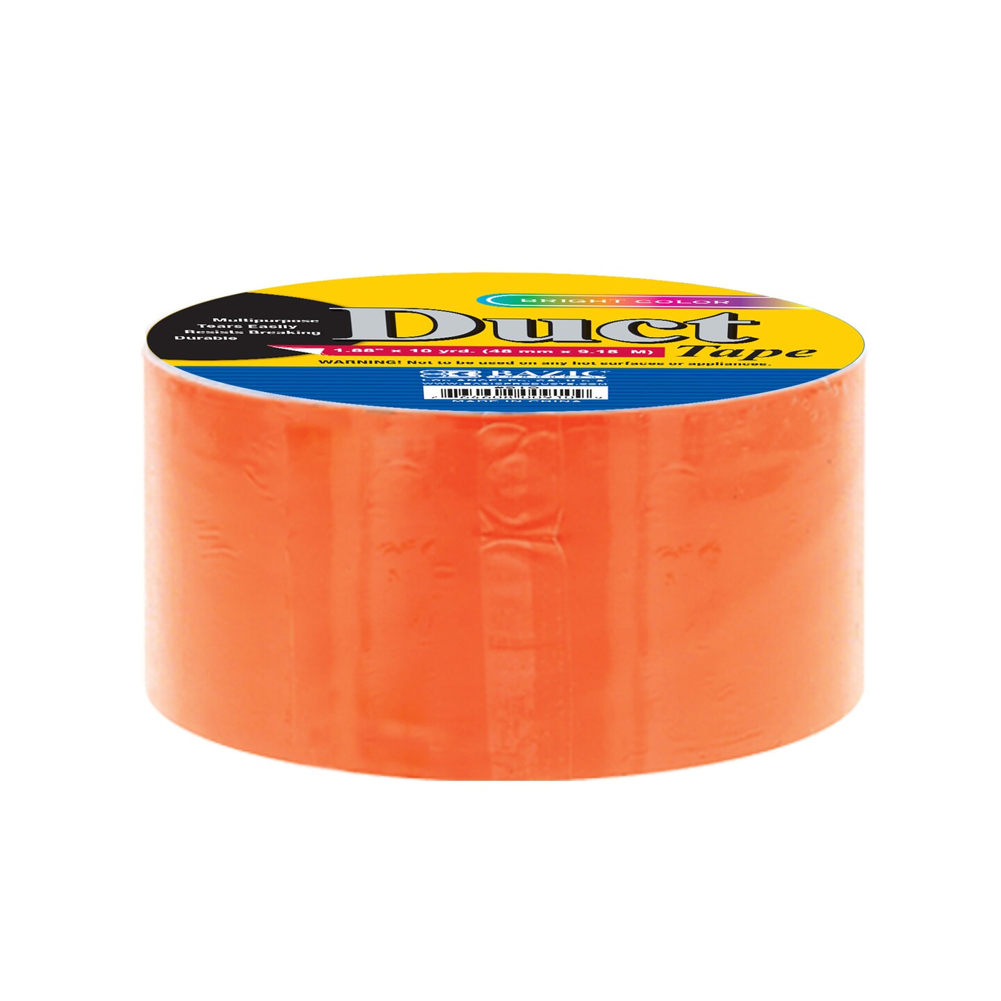 BAZIC 1.88&#x22; X 10 Yard Assorted Fluorescent Colored Duct Tape