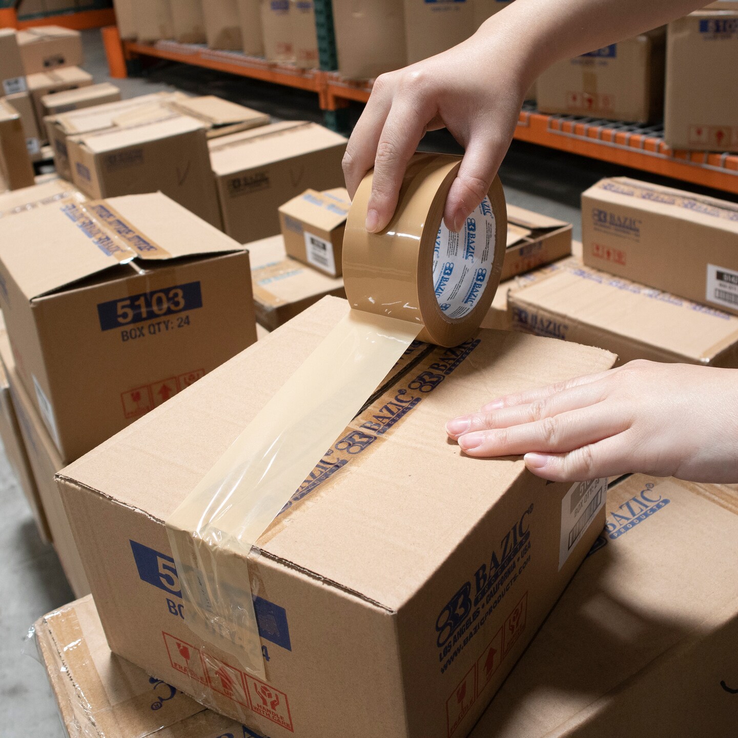 BAZIC Tan Packing Tape 1.88&#x22; X 54.6 Yards