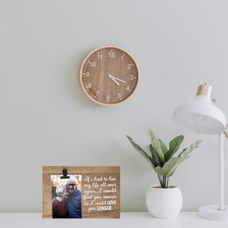 Decorative Wood Clip Frame: Love You Longer