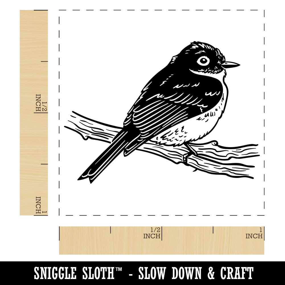 Phoebe Bird on a Branch Self-Inking Rubber Stamp Ink Stamper | Michaels