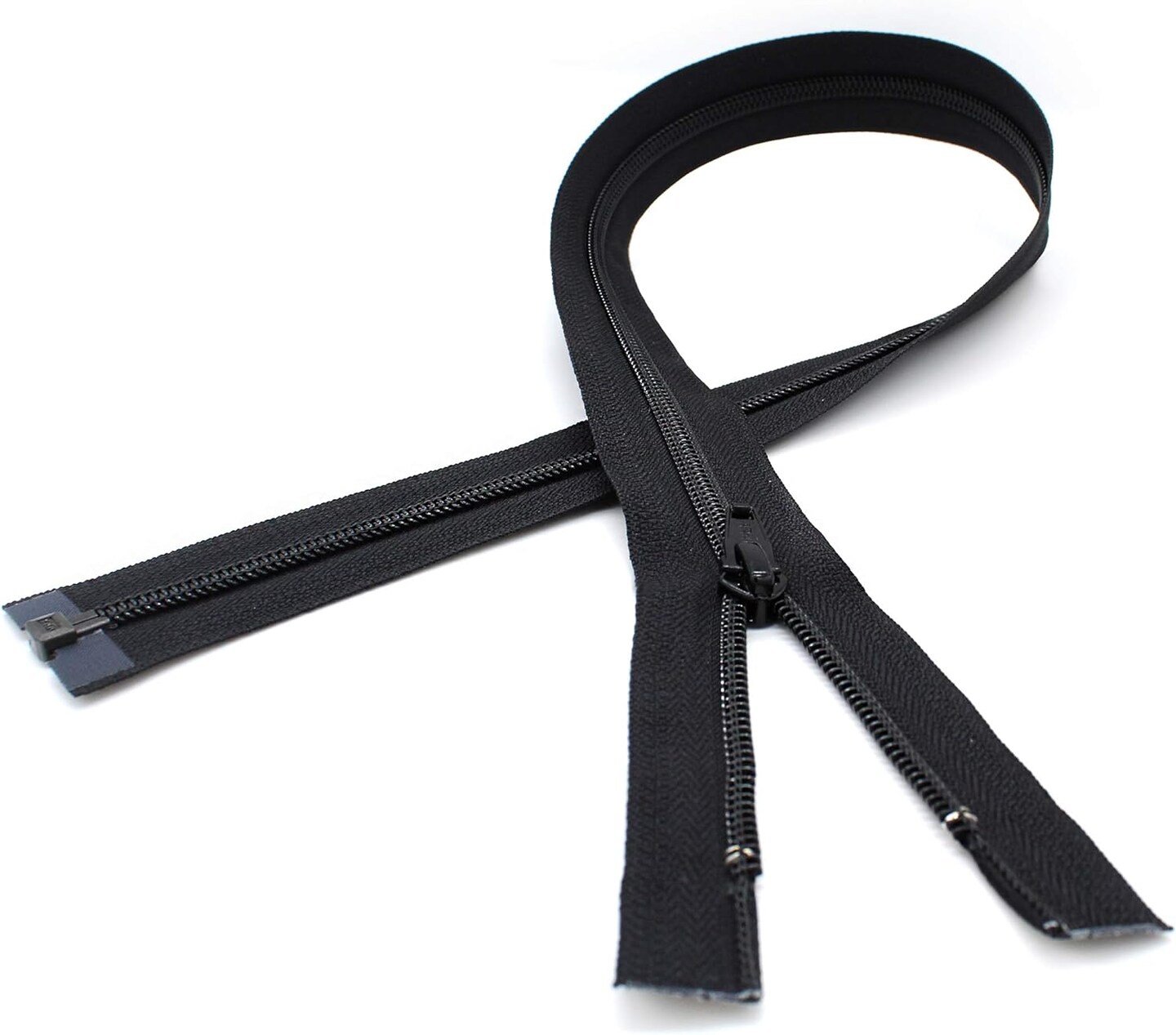 YKK&#xAE; 27&#x22; Jacket Zipper Nylon Coil Zippers #5 Separating Bottom ~ Black (1 Zipper/Pack)