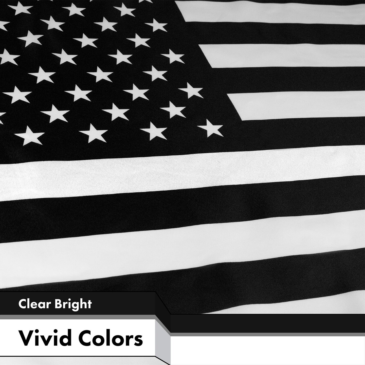 G128 Combo Pack: American USA Flag &#x26; American USA Black and White Flag 3x5 Ft Printed 150D Polyester