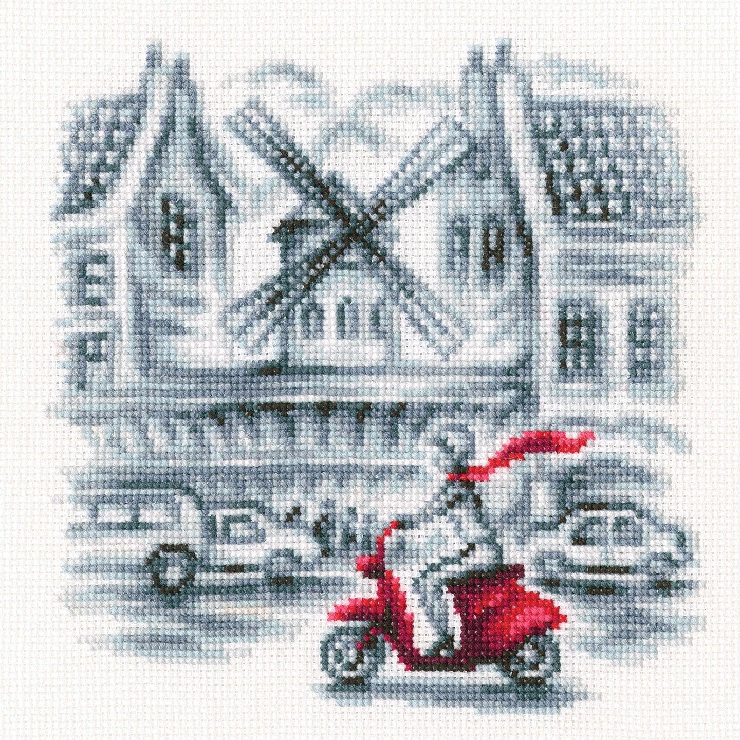 Cross-stitch Kit &#x22;On the streets of Paris&#x22; C332