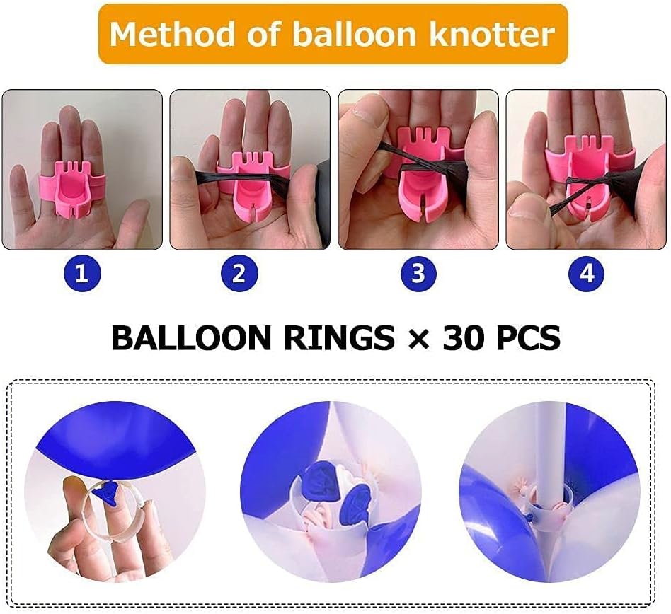 Balloon Column Kit, 5 feet Balloon Stand Tower with Base Pole PVC Pipe & Balloon Sticks Rings for Weddings Birthday Christmas Party Decorations, 2 Set