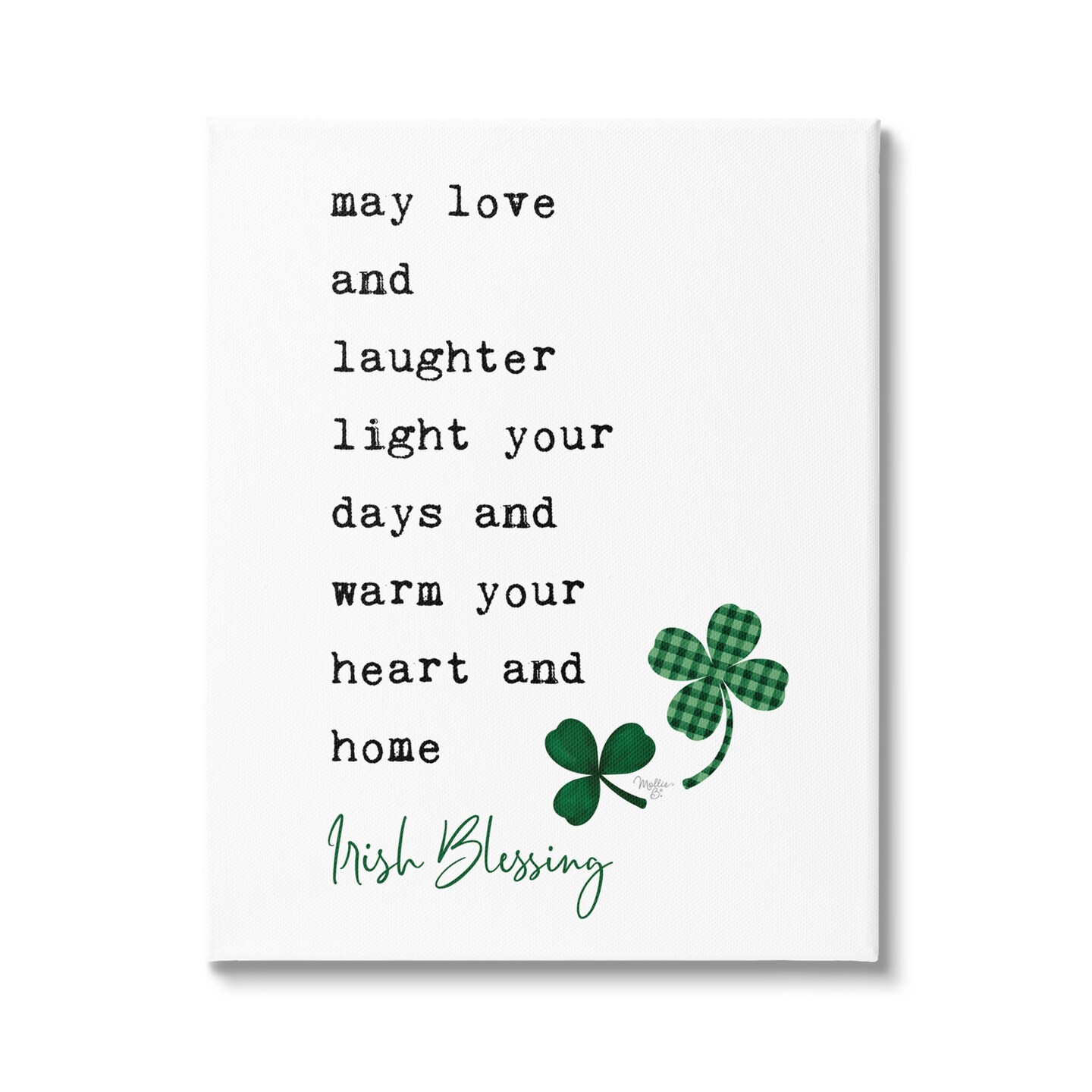 Stupell Industries Heart and Home  Irish Blessing Canvas Wall Art