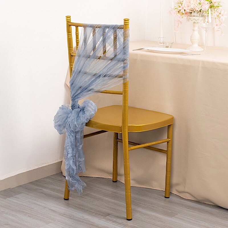 5 Crinkled Sheer Organza CHAIR SASHES
