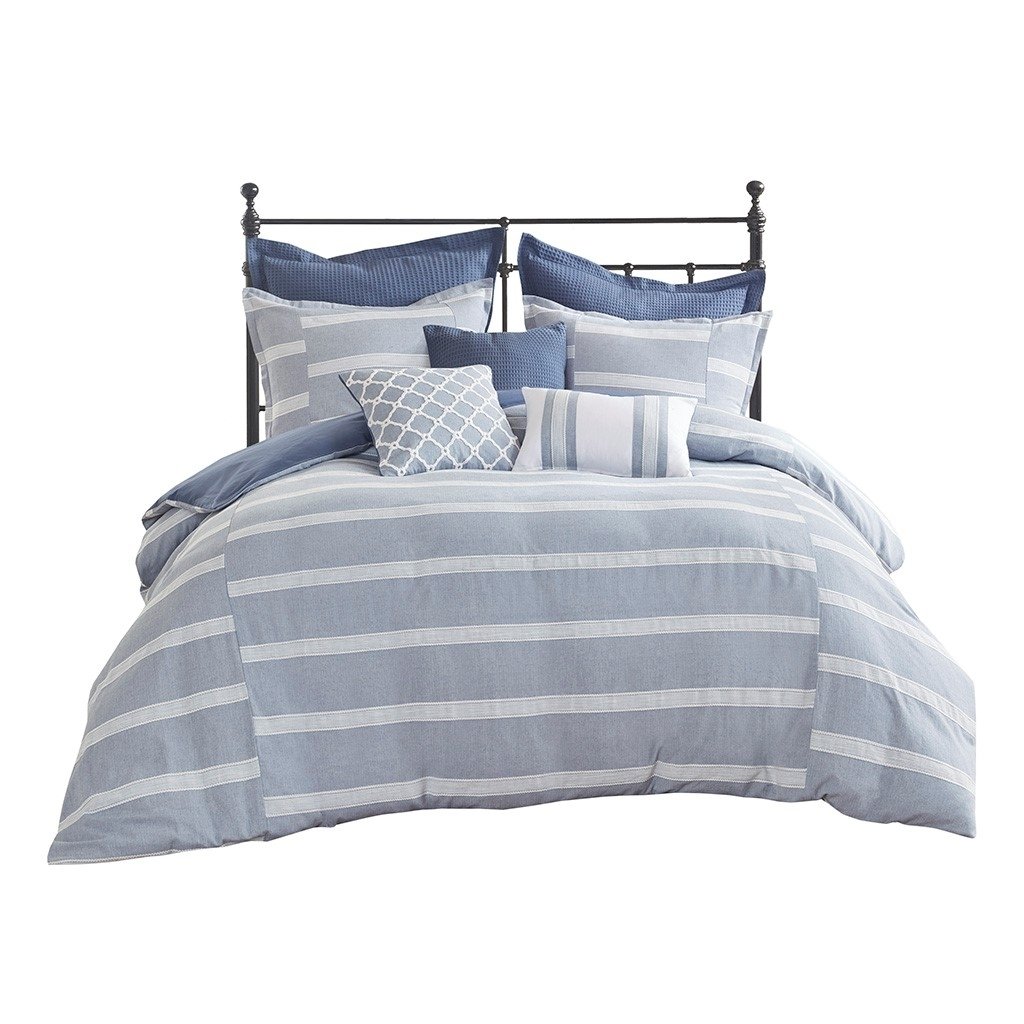 Gracie Mills Fidelia 9-Piece Farmhouse Cotton Comforter Set - Grace-14373