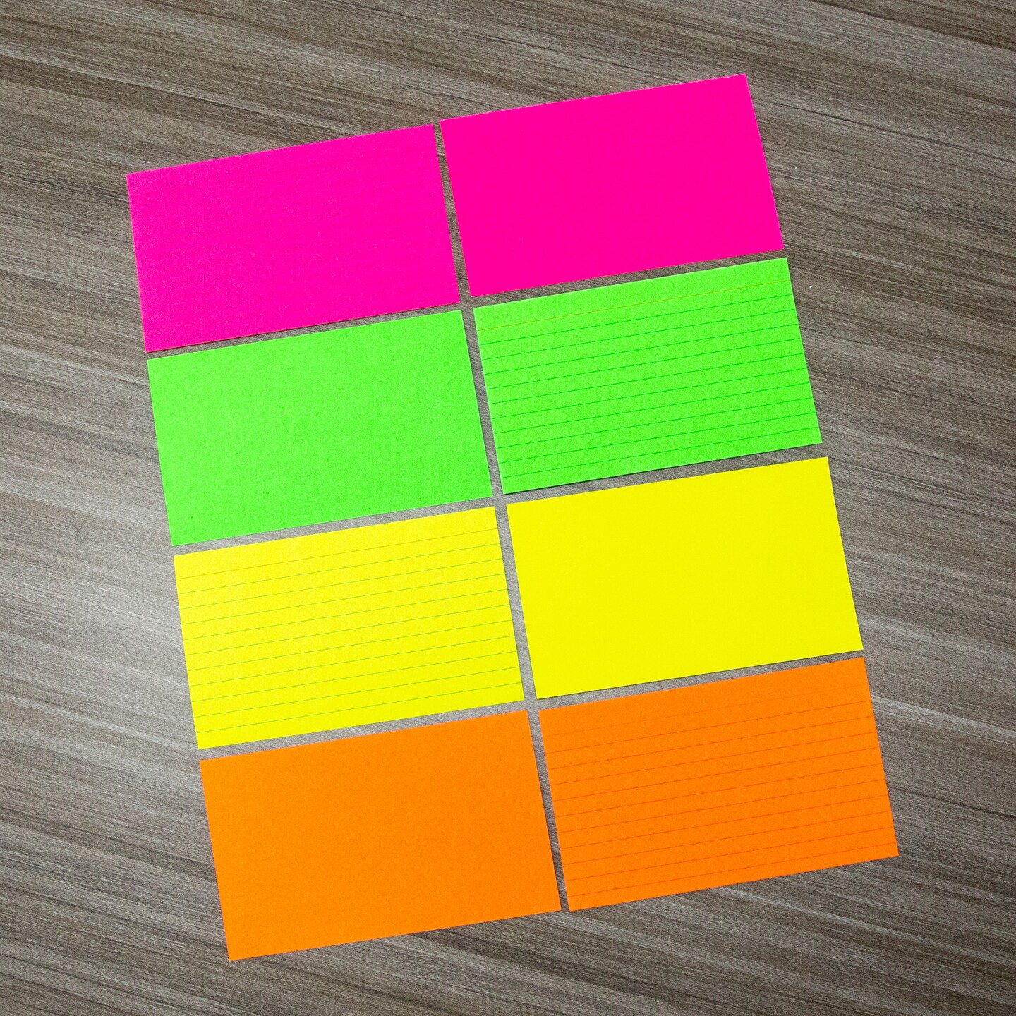 BAZIC Ruled Fluorescent Colored Index Card 3&#x22; X 5&#x22; 75 Ct.